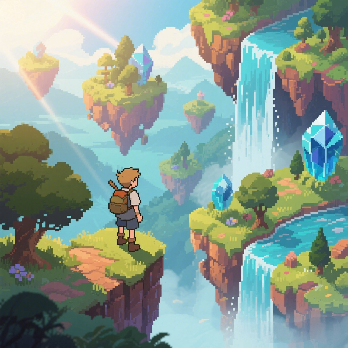 壮大なピクセルアートの世界